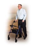 Universal Height, one size, steel fold-able rollator, home health care